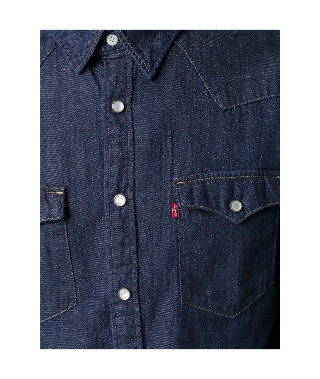 LEVI'S Синяя хлопковая кэжуал рубашка, фото 2