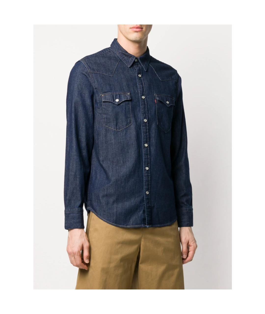 LEVI'S Синяя хлопковая кэжуал рубашка, фото 4