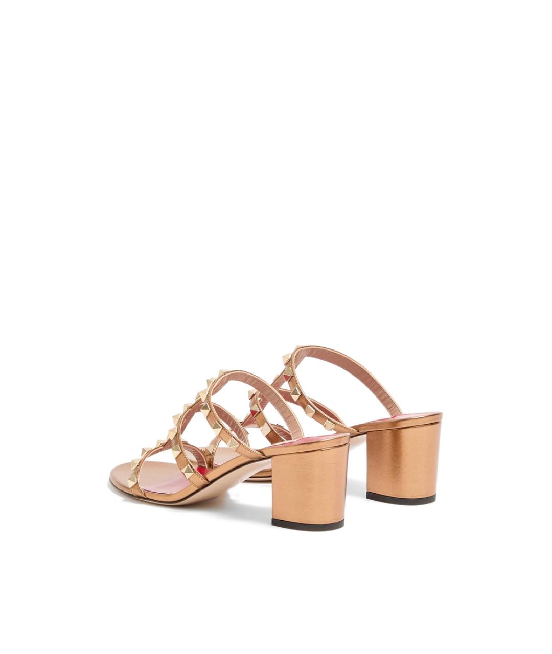 VALENTINO Золотые кожаные туфли, фото 6