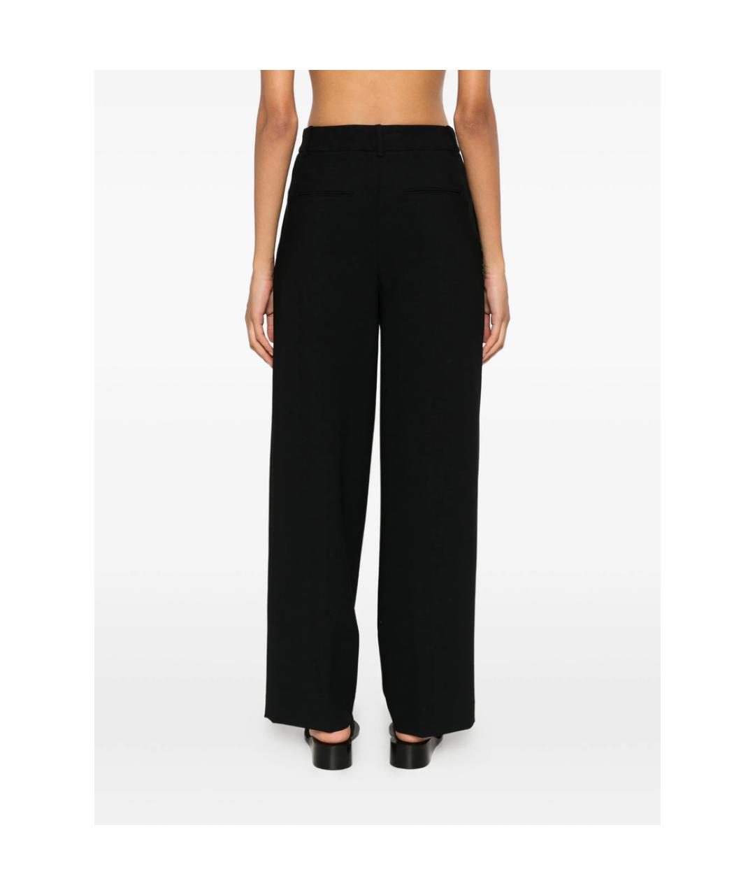 CALVIN KLEIN Черные полиэстеровые прямые брюки, фото 3