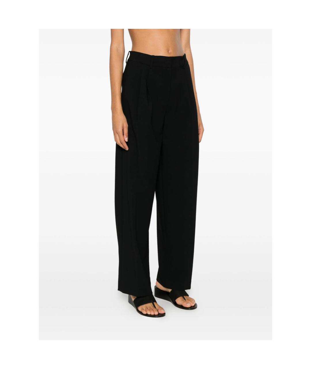 CALVIN KLEIN Черные полиэстеровые прямые брюки, фото 5