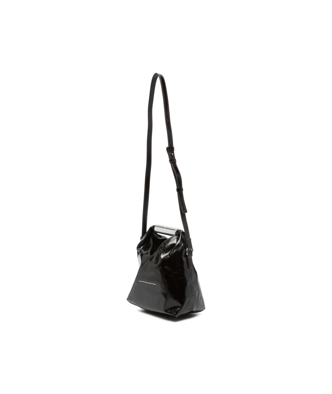 MM6 MAISON MARGIELA Коричневая кожаная сумка тоут, фото 4