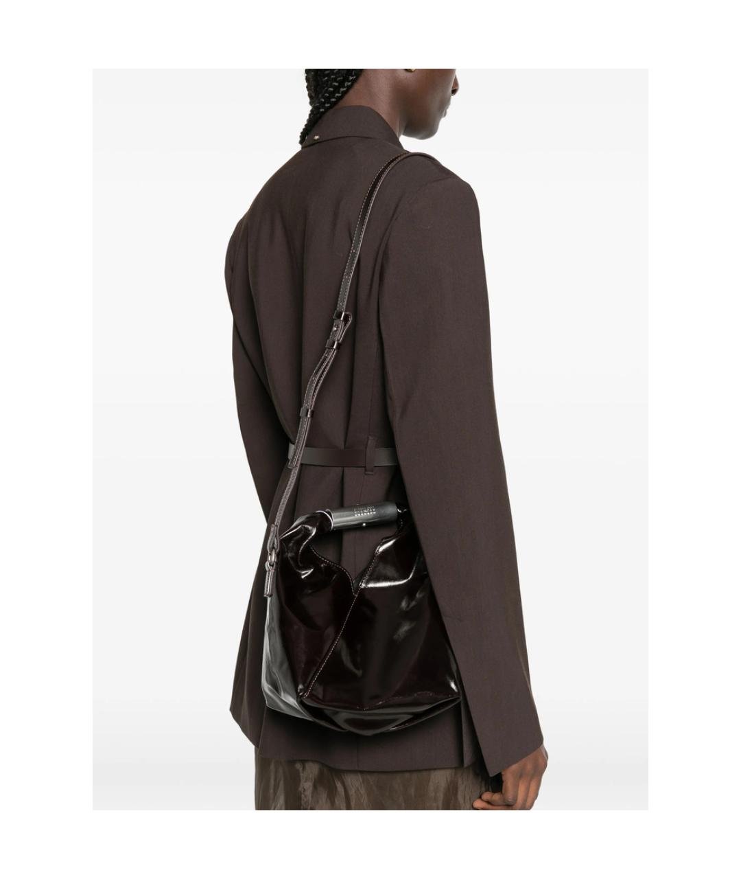 MM6 MAISON MARGIELA Коричневая кожаная сумка тоут, фото 2