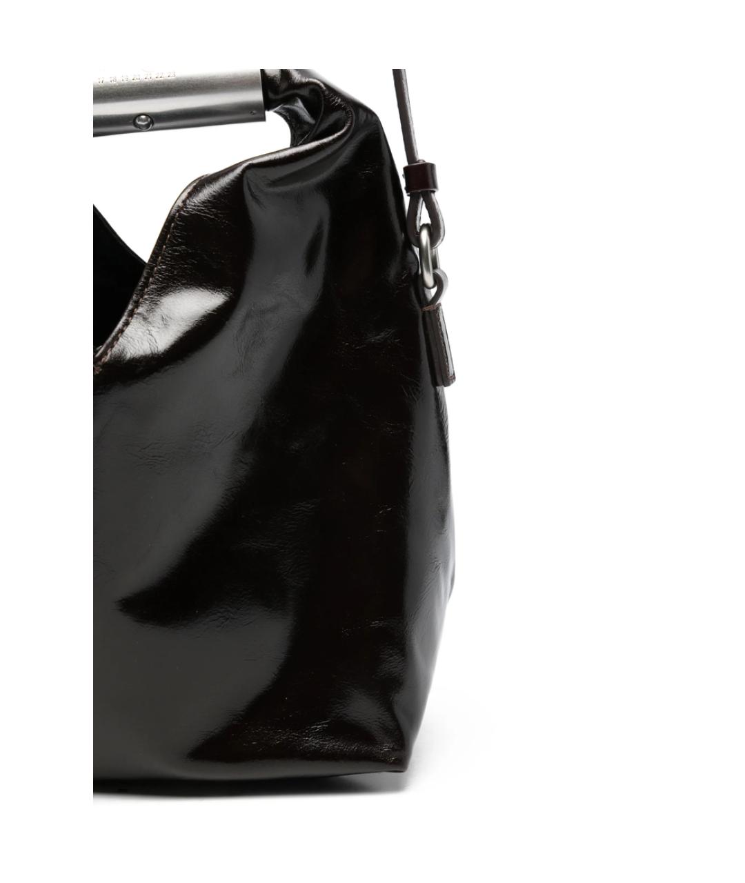 MM6 MAISON MARGIELA Коричневая кожаная сумка тоут, фото 5
