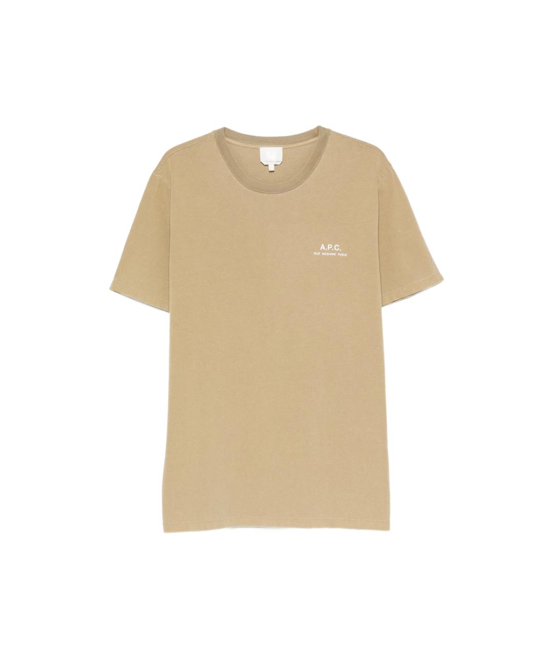 A.P.C. Бежевая хлопковая футболка, фото 1