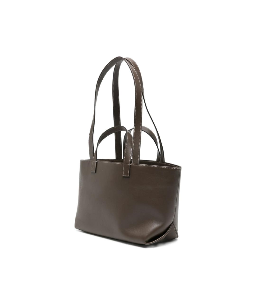 A.P.C. Коричневая кожаная сумка тоут, фото 5