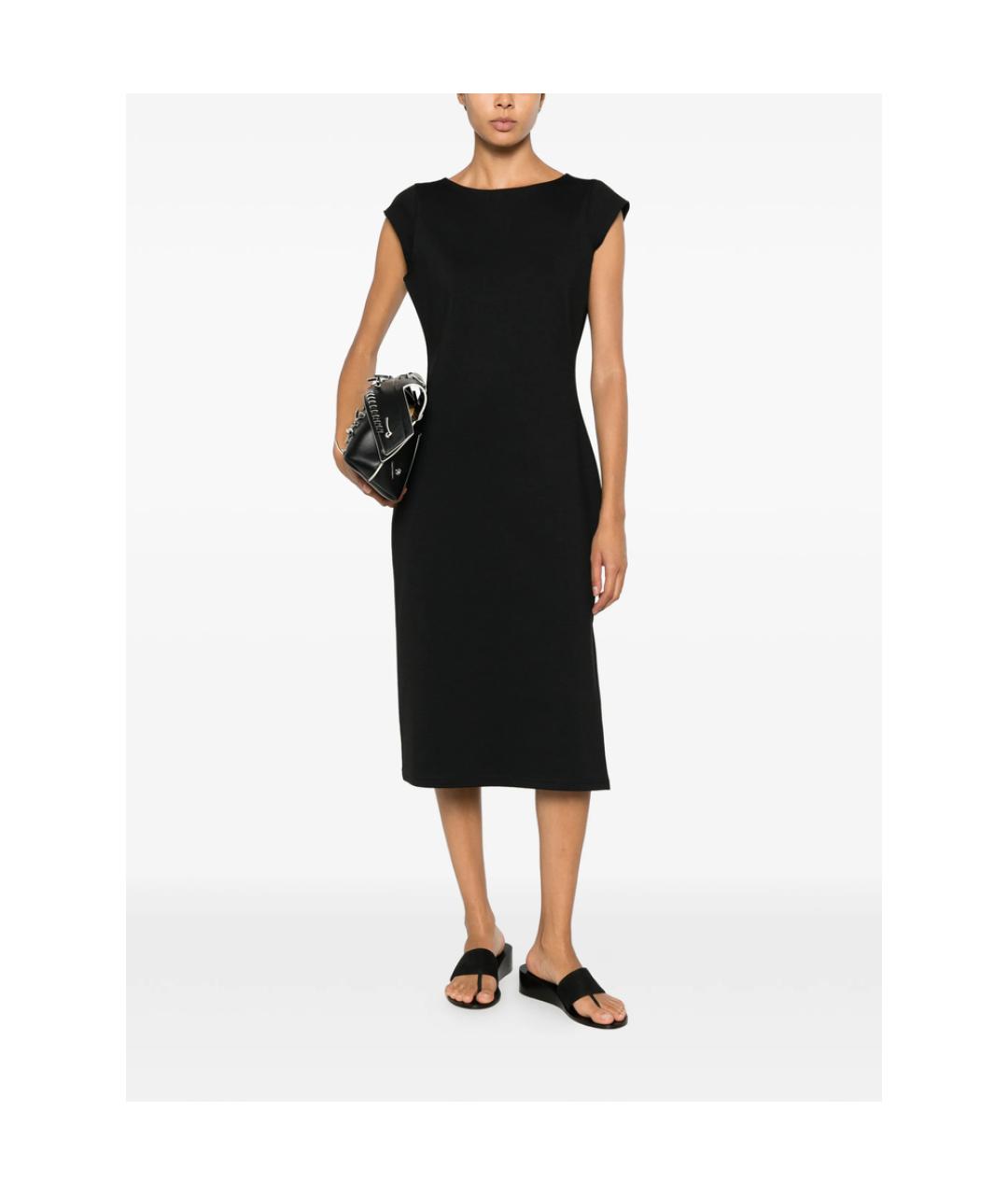CALVIN KLEIN Черное полиэстеровое повседневное платье, фото 4