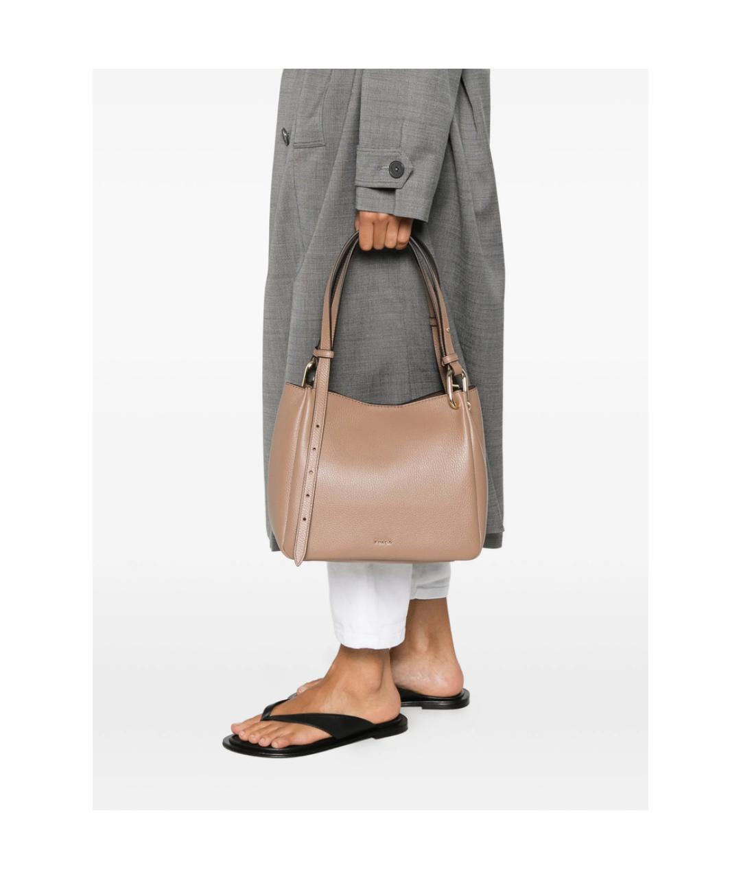 FURLA Бежевая кожаная сумка тоут, фото 4
