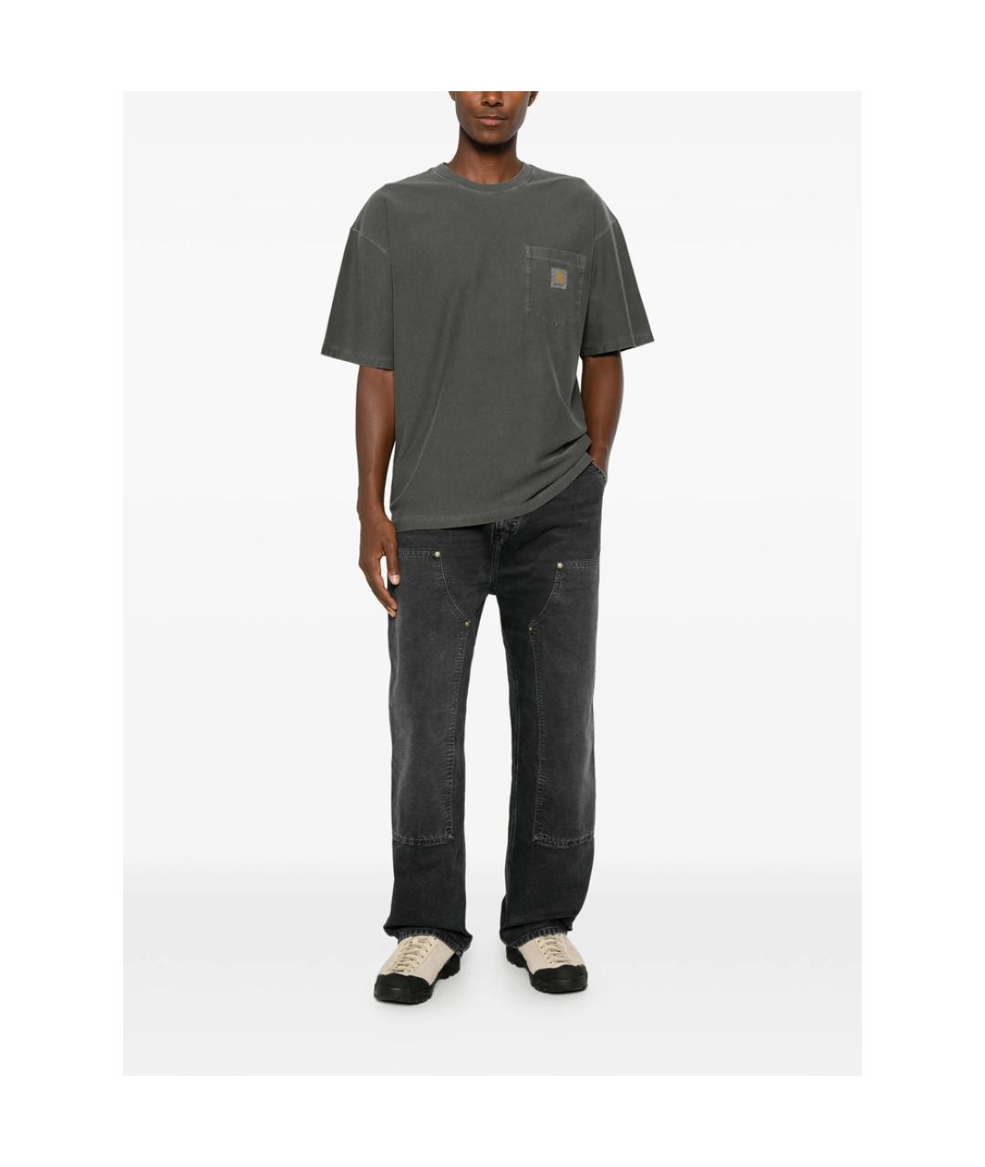 CARHARTT Серые хлопковые прямые джинсы, фото 3