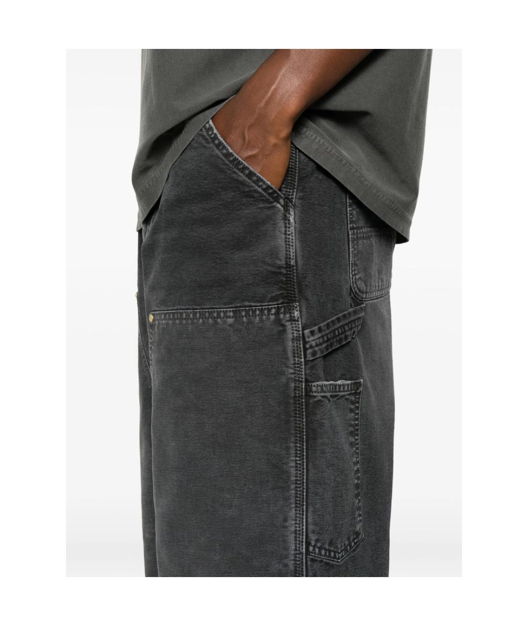 CARHARTT Серые хлопковые прямые джинсы, фото 2