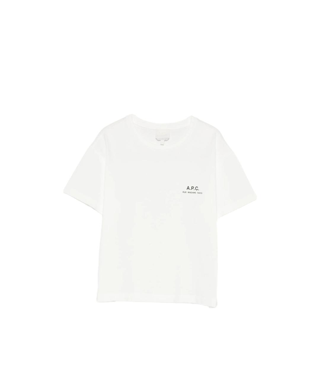 A.P.C. Белая хлопковая футболка, фото 1