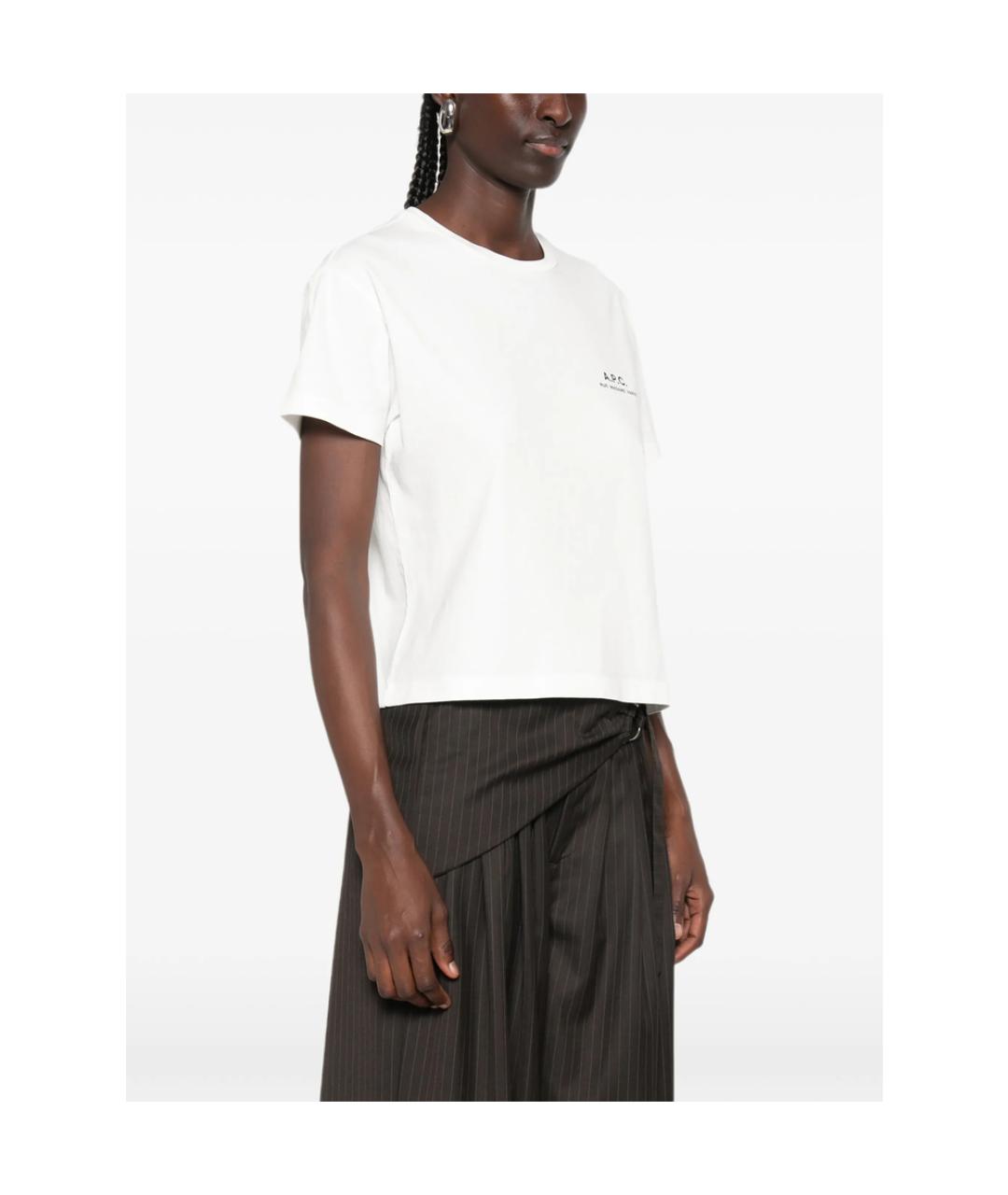 A.P.C. Белая хлопковая футболка, фото 5