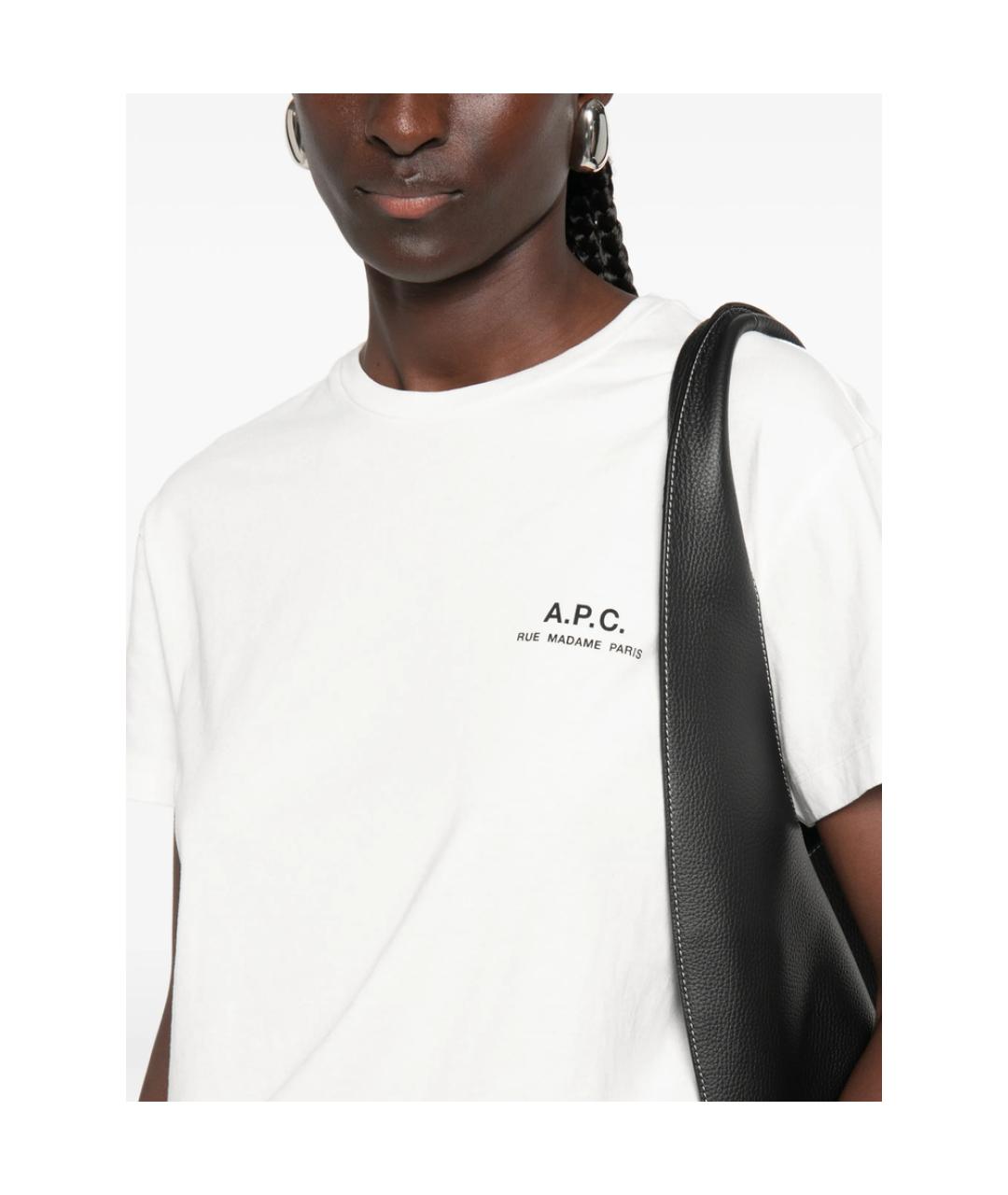 A.P.C. Белая хлопковая футболка, фото 4