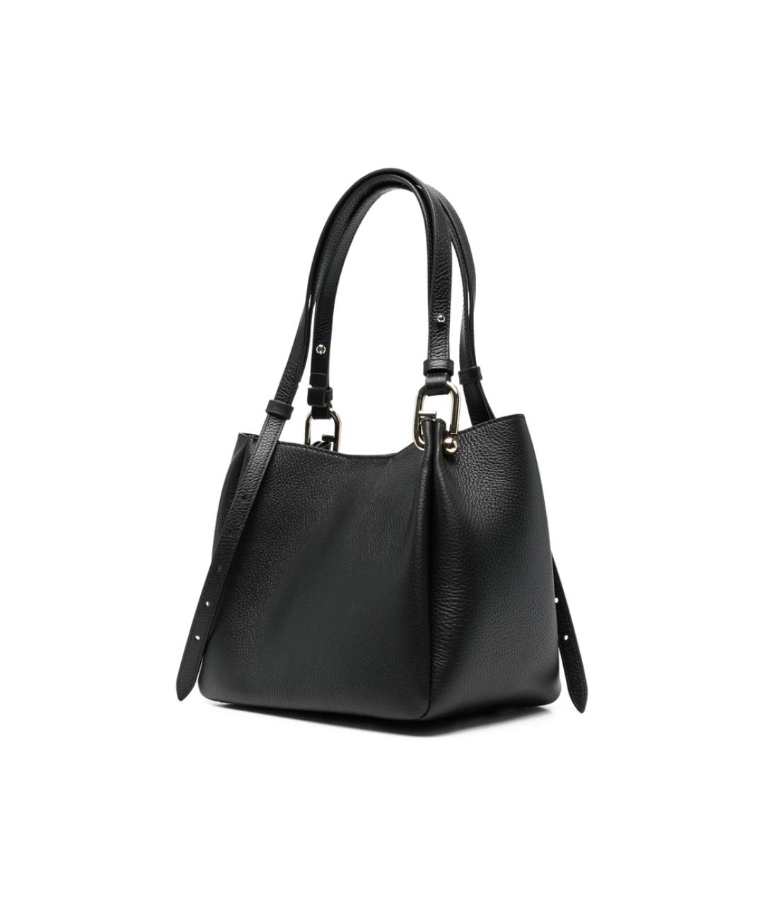 FURLA Черная кожаная сумка тоут, фото 4