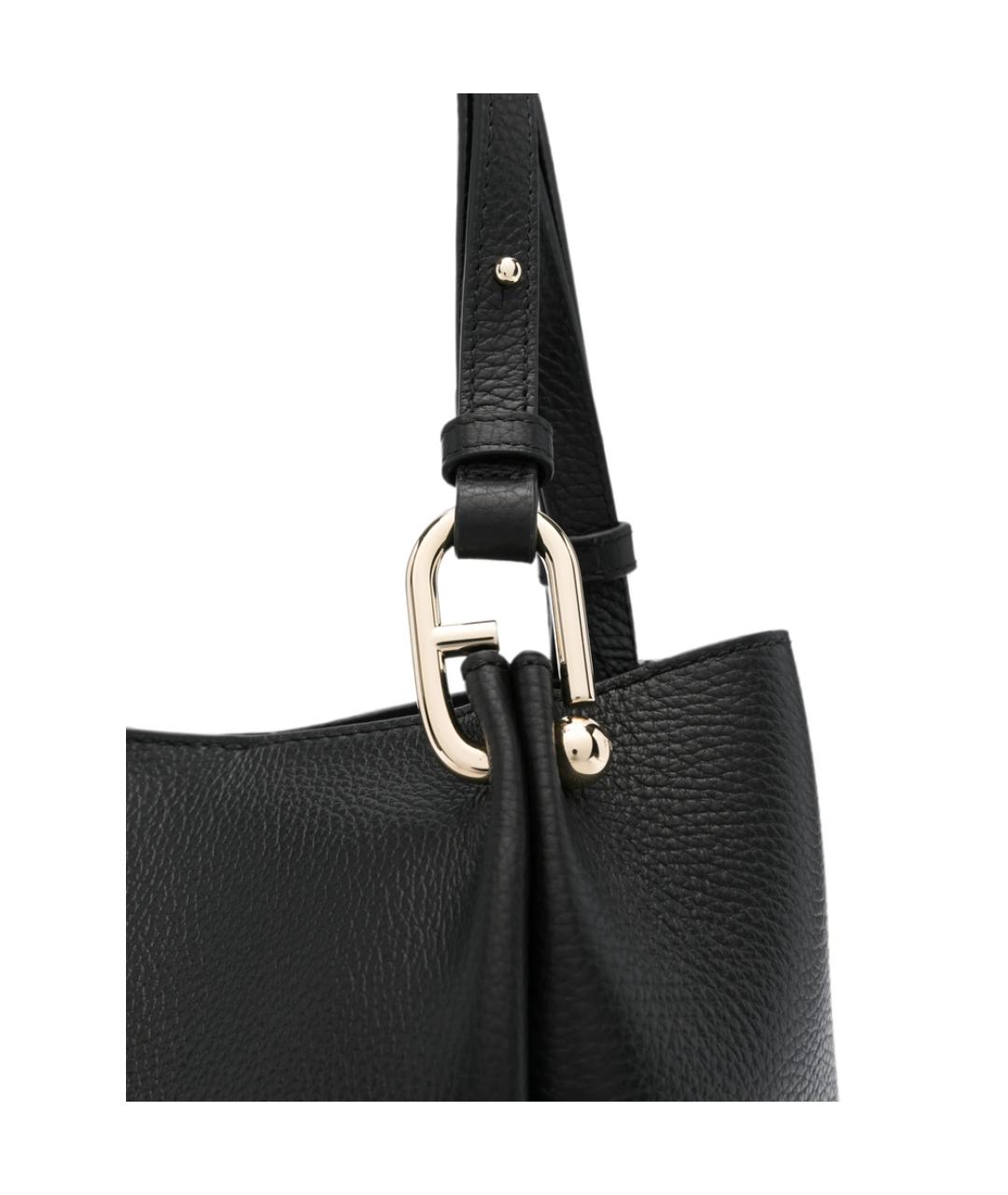 FURLA Черная кожаная сумка тоут, фото 3
