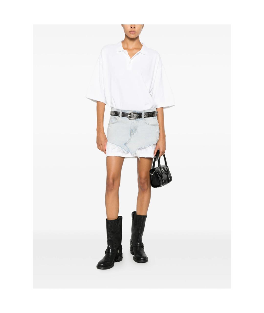 ALEXANDER WANG Белое хлопковое повседневное платье, фото 2
