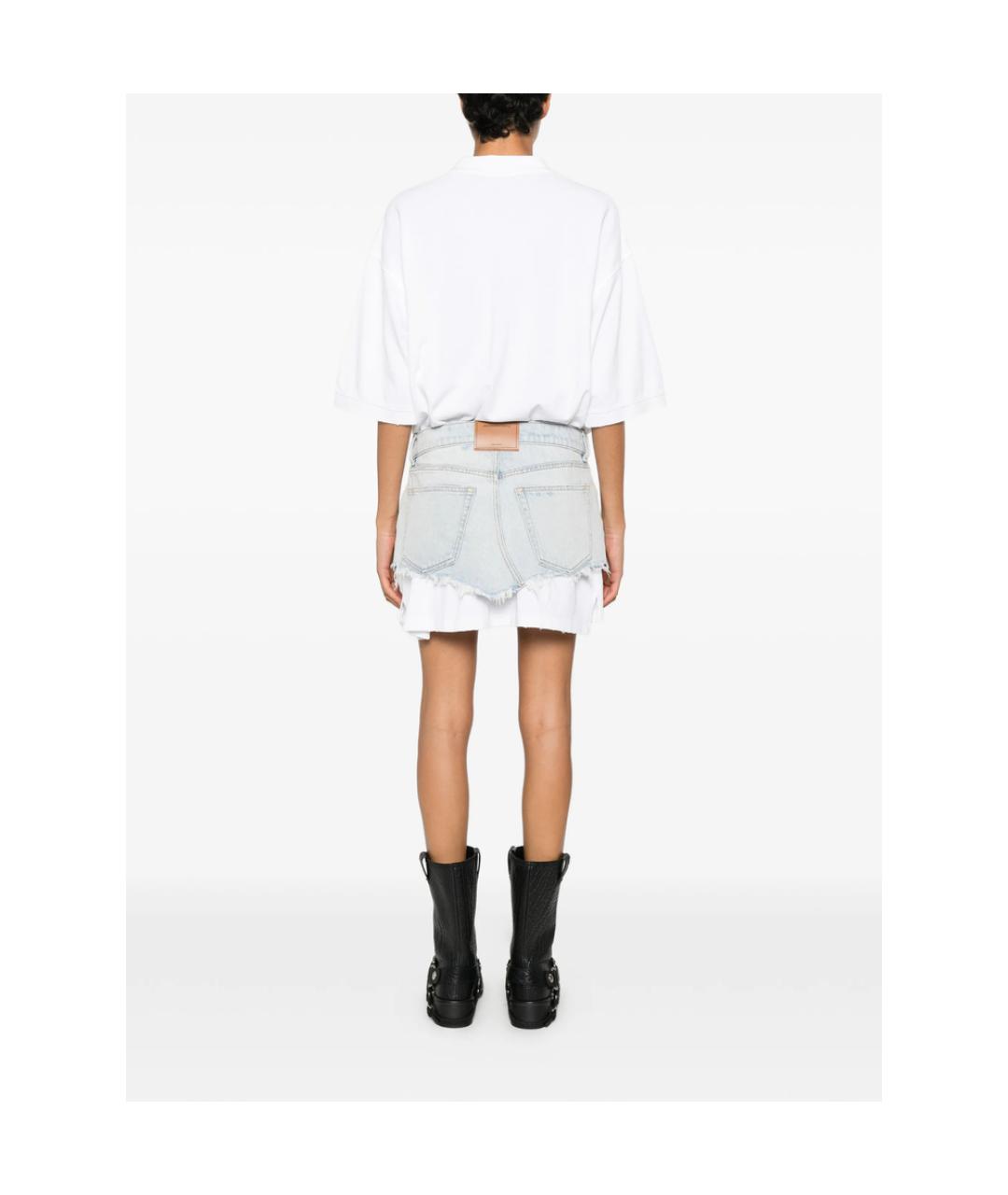 ALEXANDER WANG Белое хлопковое повседневное платье, фото 3