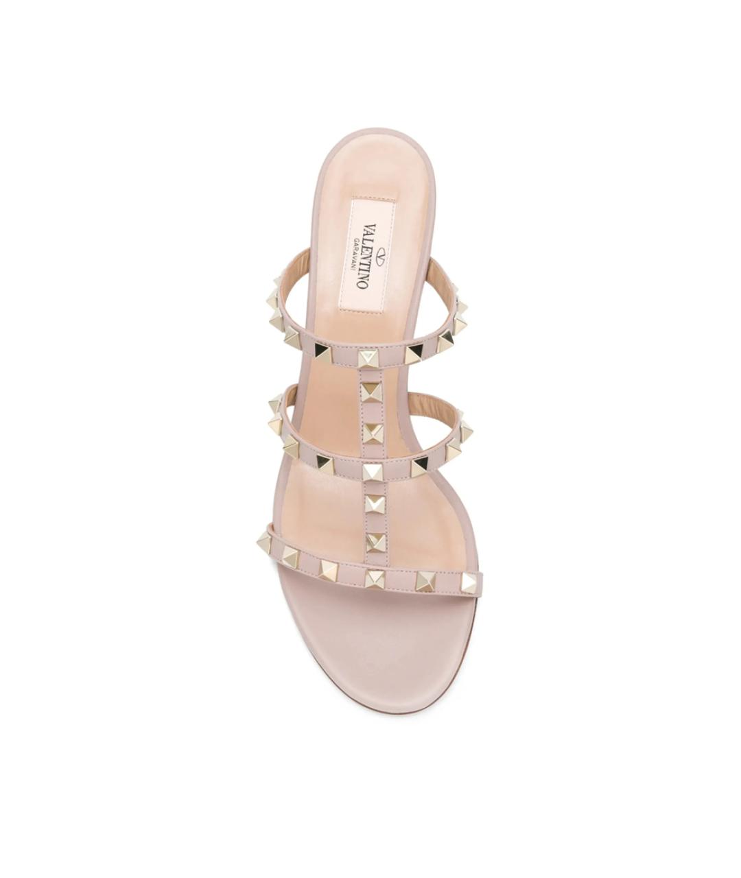 VALENTINO Розовые кожаные сандалии, фото 4
