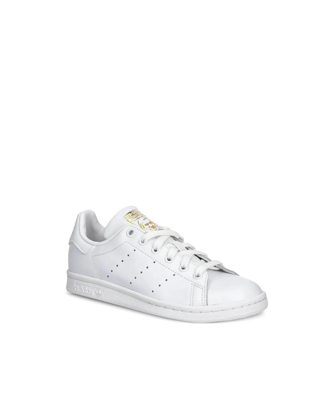 ADIDAS Белые кожаные низкие кроссовки / кеды, фото 2