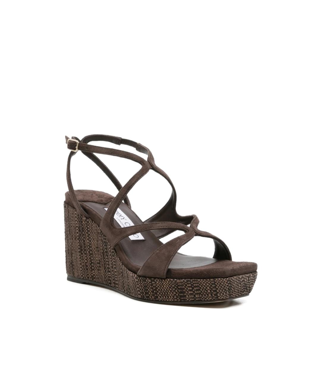 JIMMY CHOO Коричневые кожаные туфли, фото 2