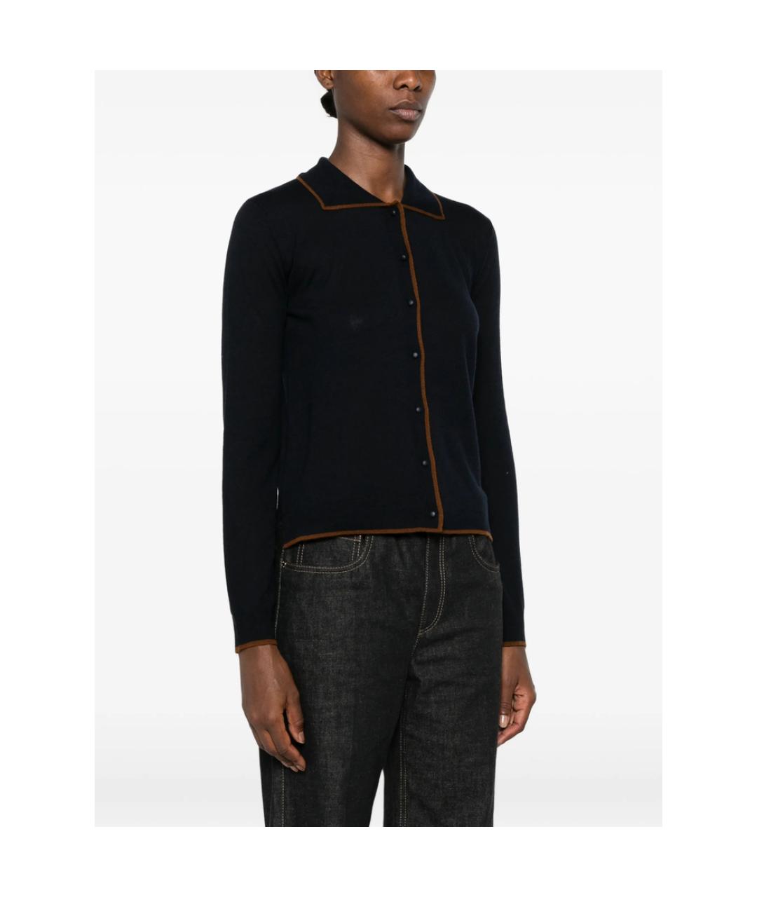 MAX MARA STUDIO Черный шерстяной кардиган, фото 3