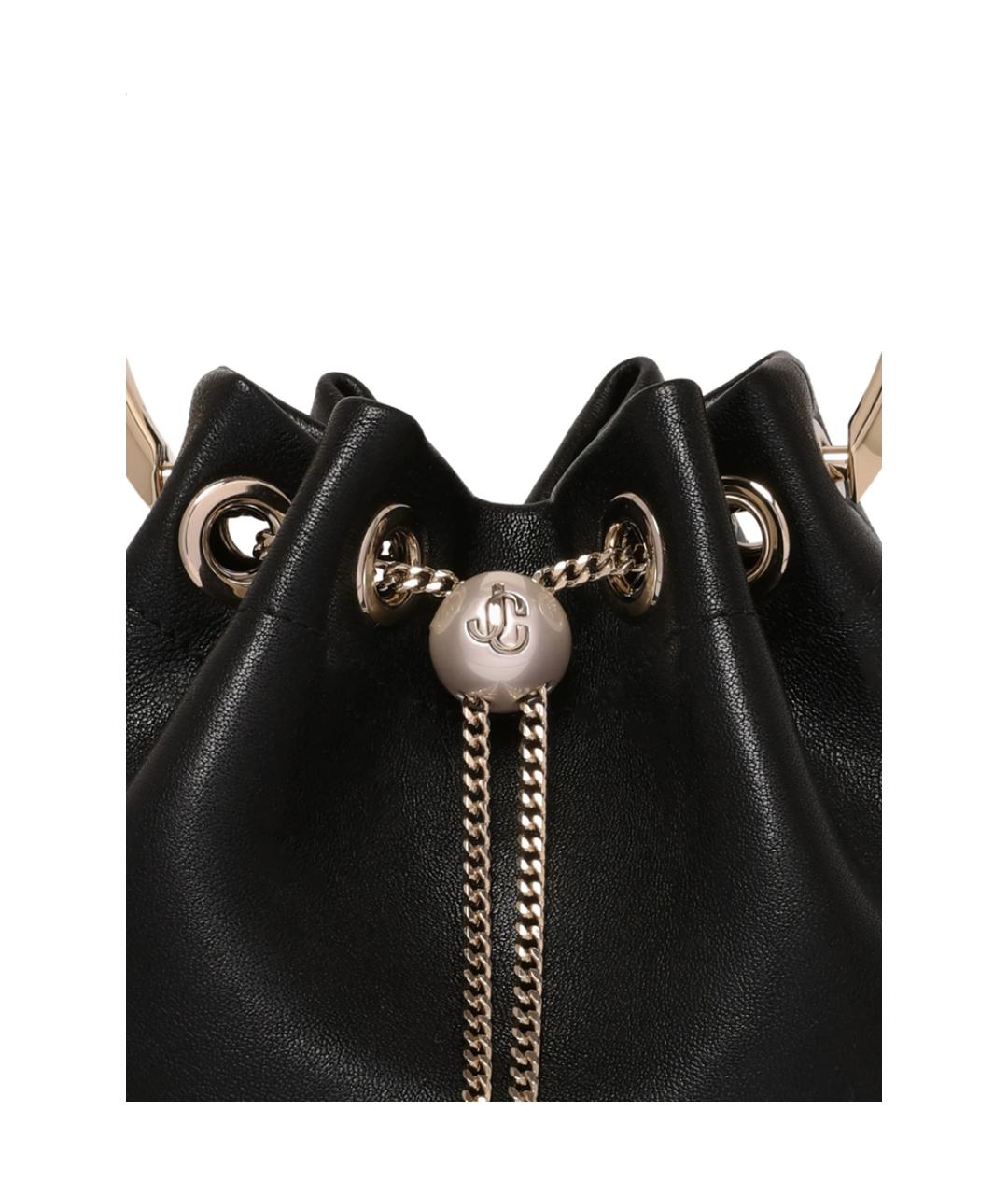 JIMMY CHOO Черная кожаная сумка с короткими ручками, фото 2