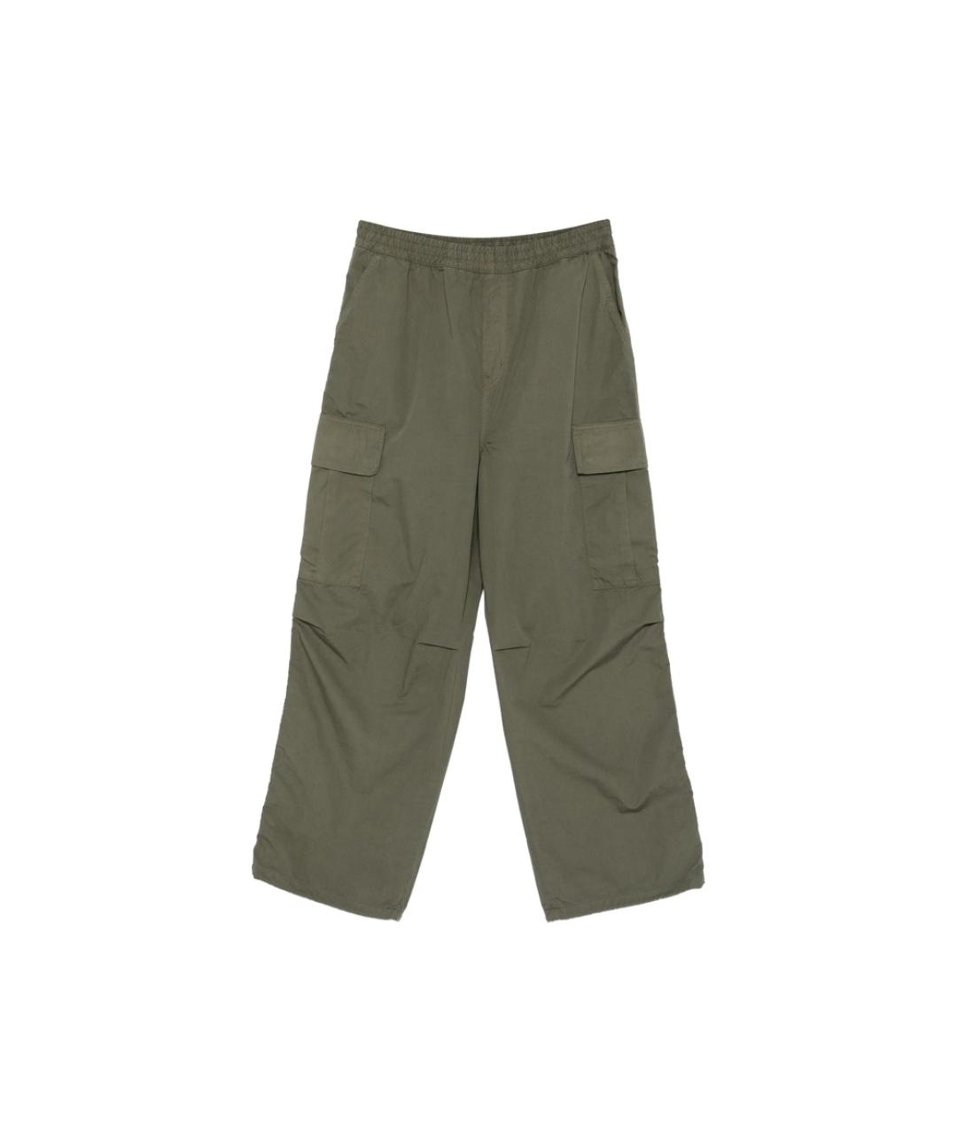 CARHARTT Зеленые хлопковые повседневные брюки, фото 1