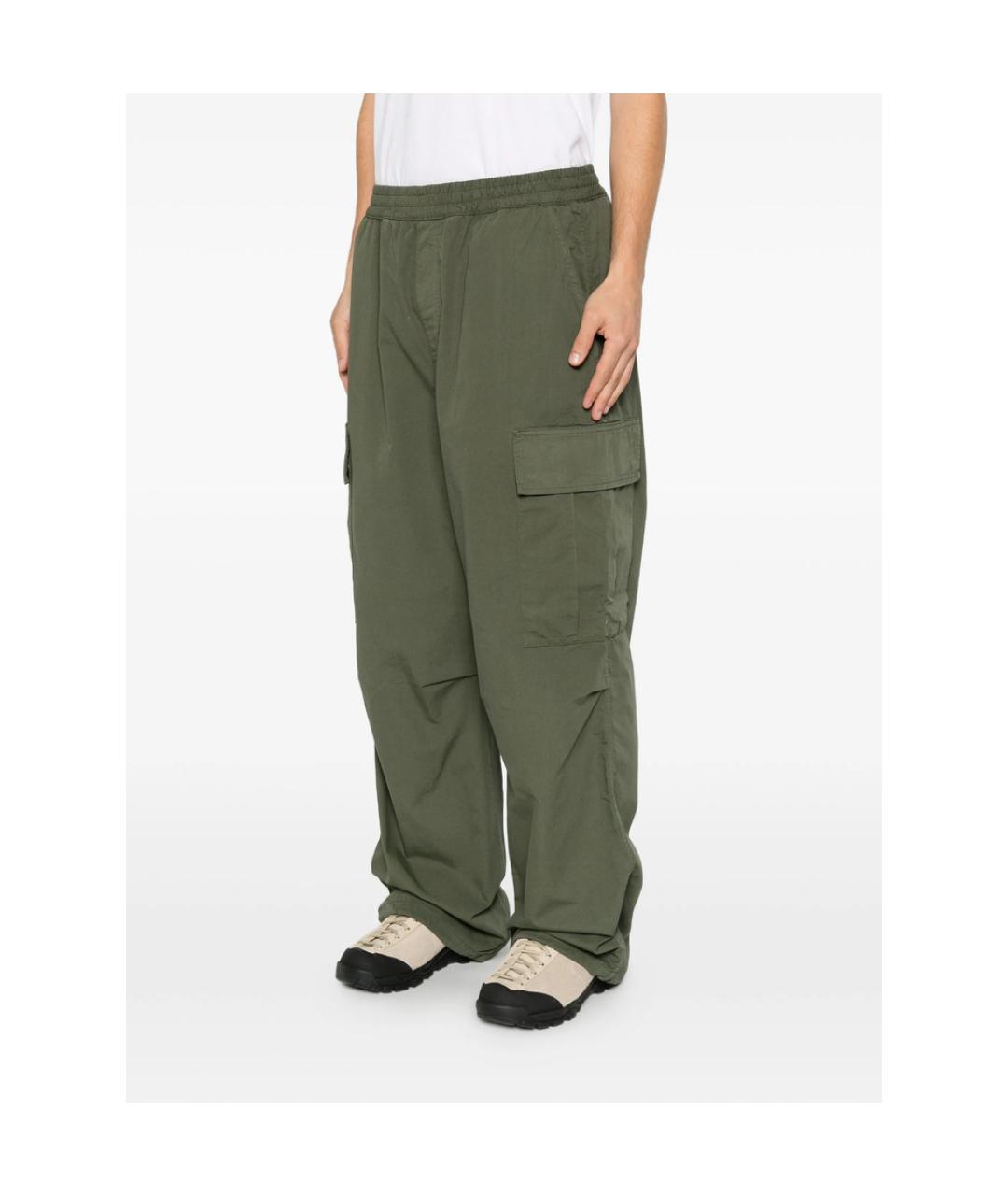 CARHARTT Зеленые хлопковые повседневные брюки, фото 5