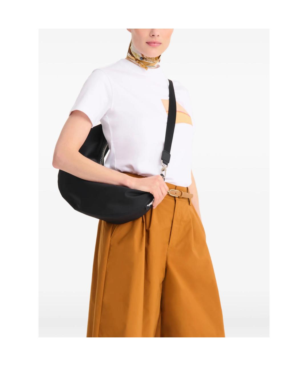 LONGCHAMP Черная синтетическая сумка через плечо, фото 4