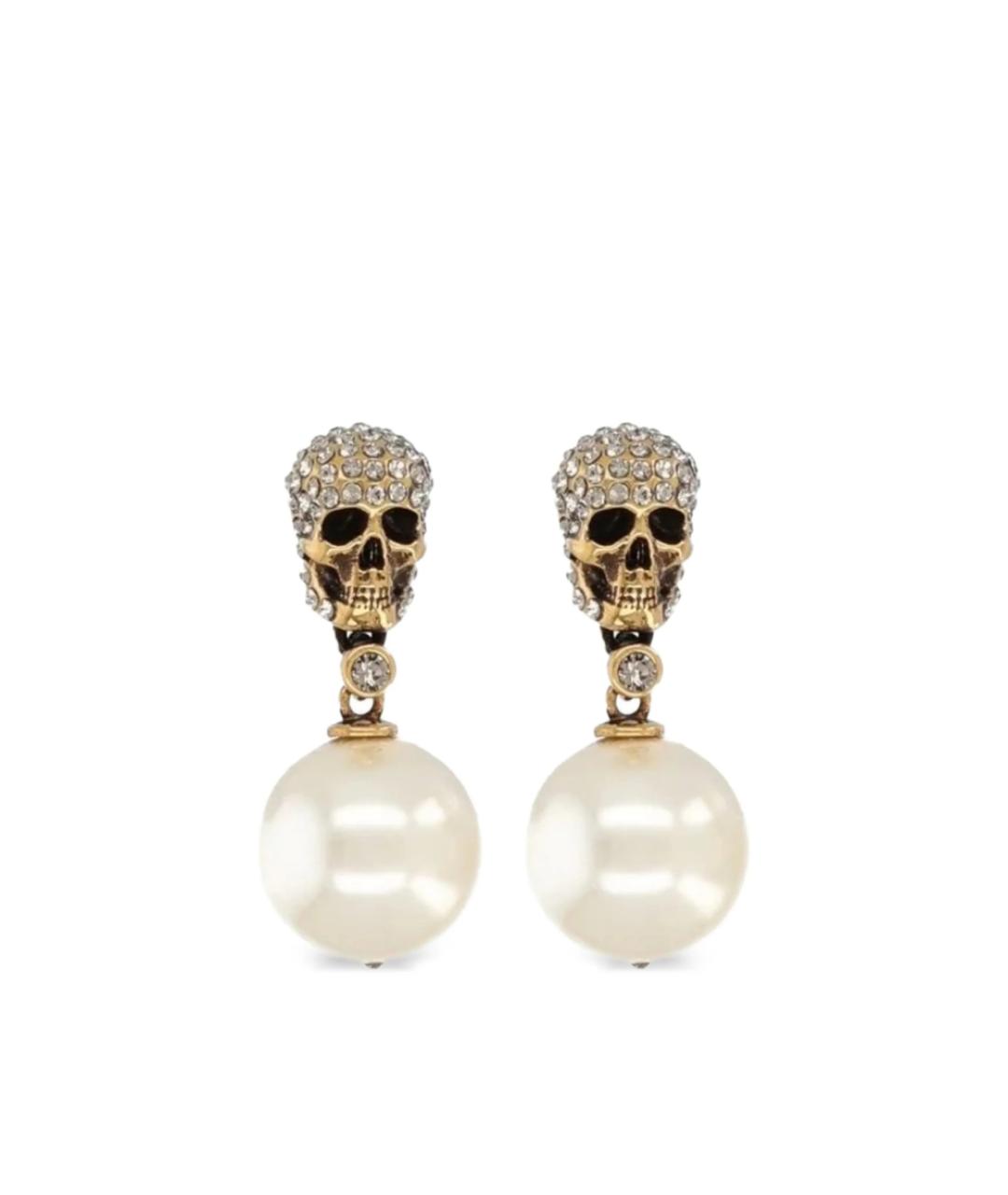 ALEXANDER MCQUEEN Золотые металлические серьги, фото 1