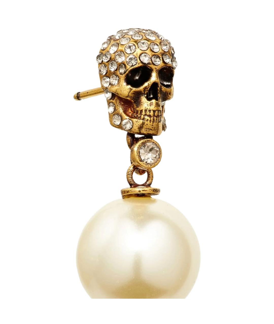 ALEXANDER MCQUEEN Золотые металлические серьги, фото 2