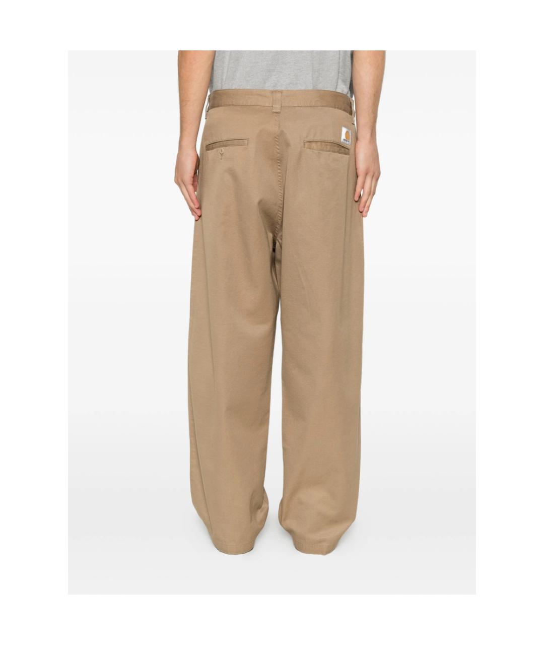 CARHARTT Бежевые полиэстеровые повседневные брюки, фото 5