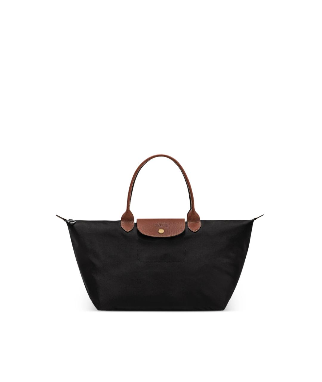 LONGCHAMP Черная тканевая сумка тоут, фото 1