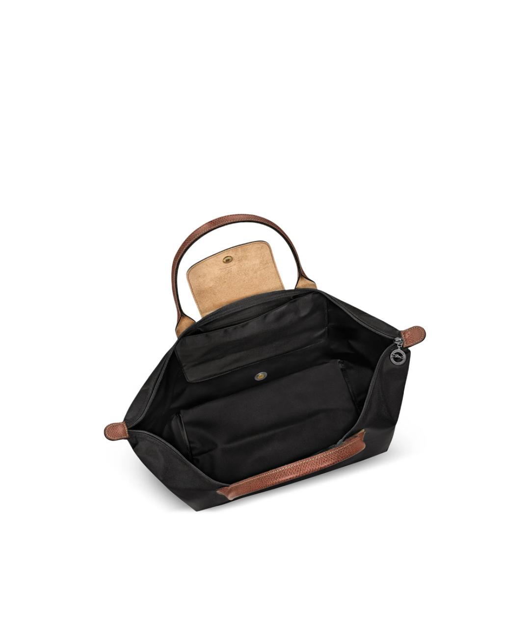LONGCHAMP Черная тканевая сумка тоут, фото 5