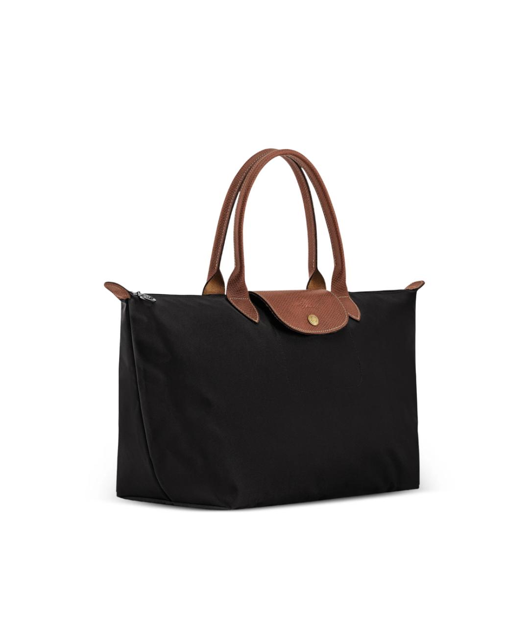 LONGCHAMP Черная тканевая сумка тоут, фото 6