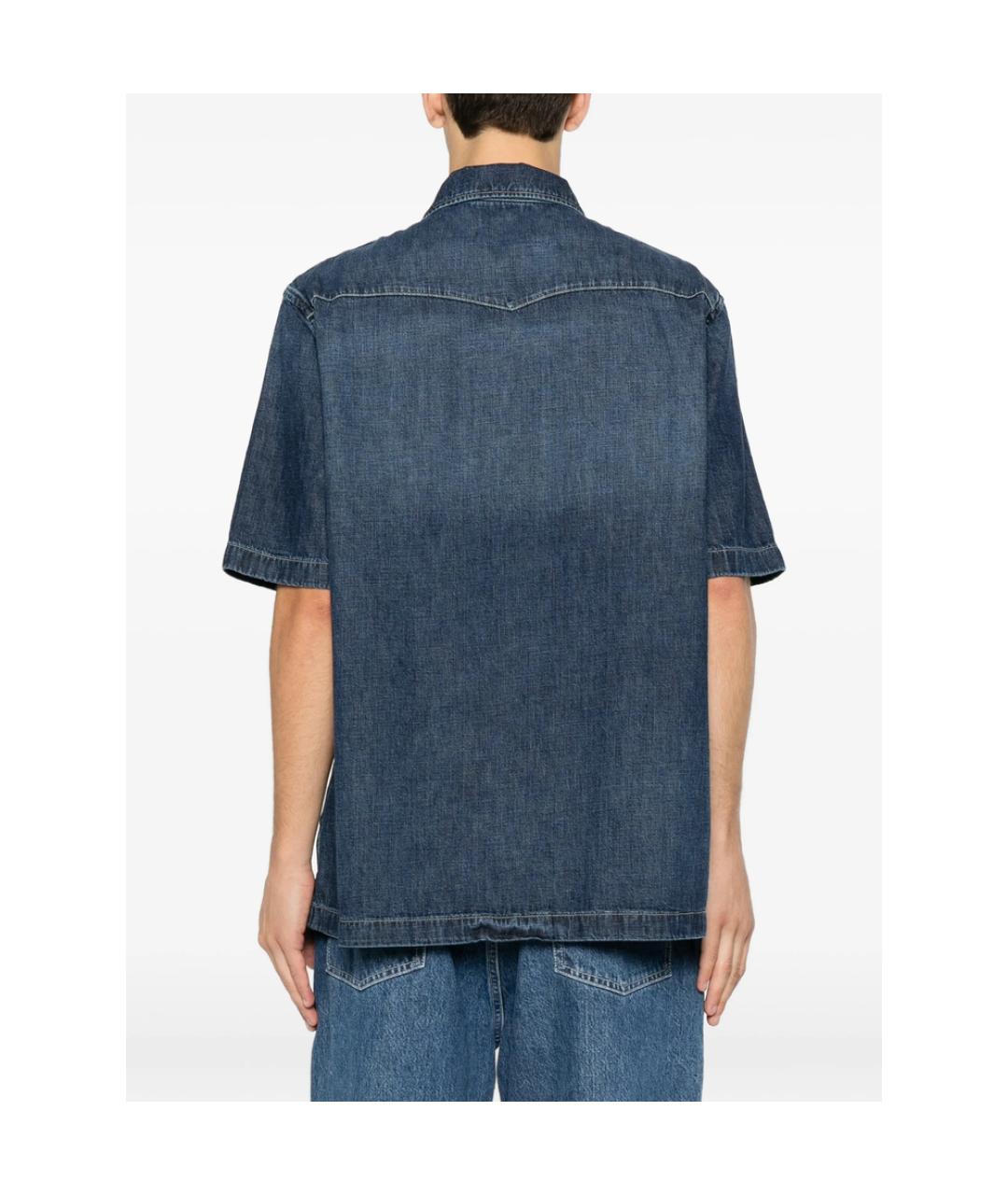 7 FOR ALL MANKIND Синяя хлопковая кэжуал рубашка, фото 2