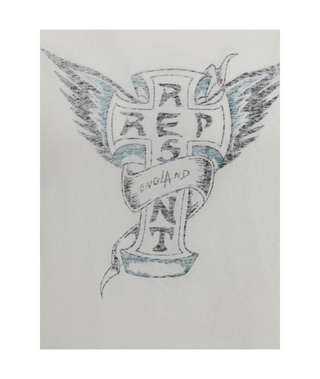 REPRESENT Белая хлопковая футболка, фото 2