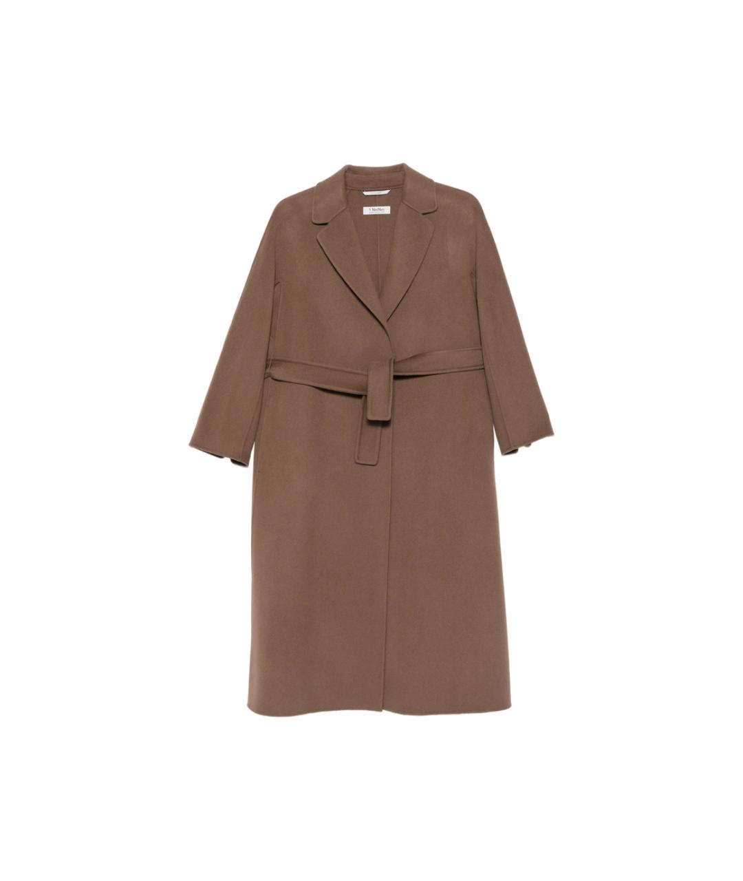 'S MAX MARA Коричневое шерстяное пальто, фото 1