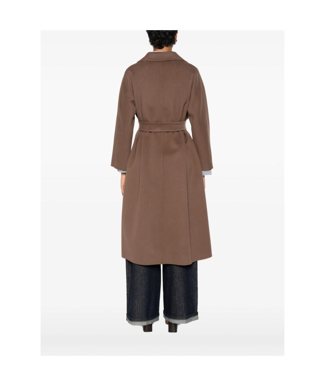 'S MAX MARA Коричневое шерстяное пальто, фото 5
