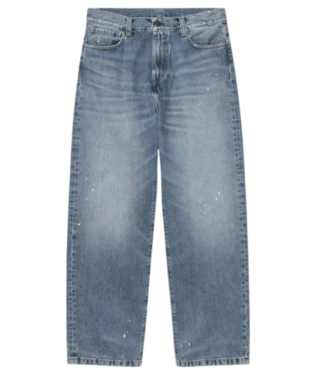 CARHARTT Синие хлопковые прямые джинсы, фото 1