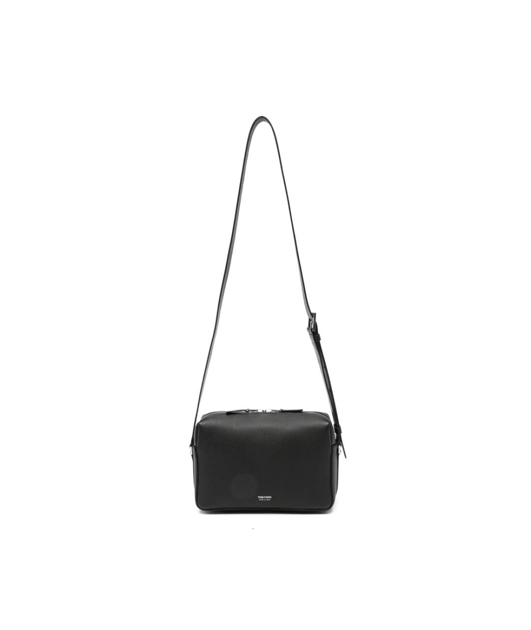 TOM FORD Черная кожаная сумка на плечо, фото 1