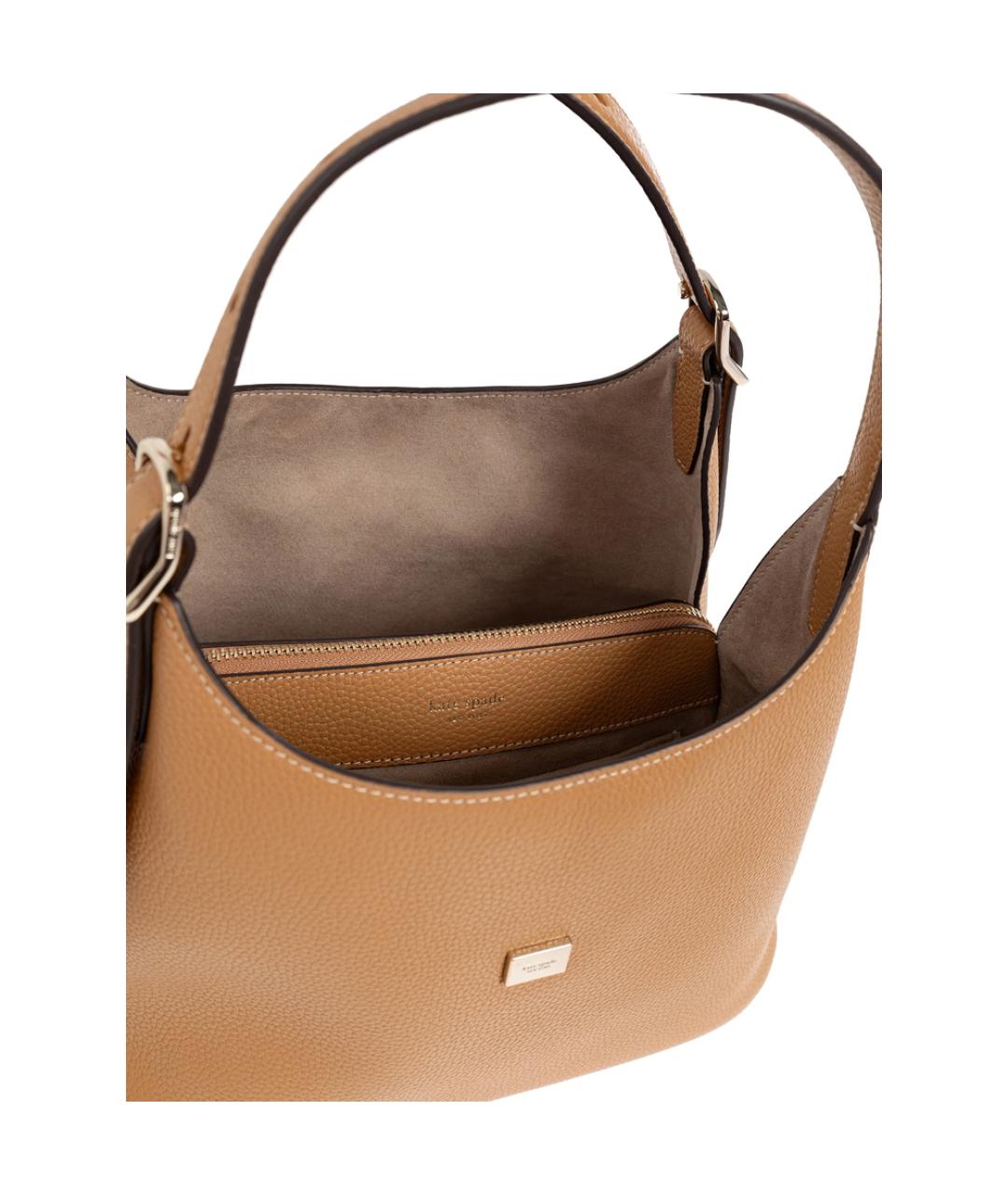 KATE SPADE Коричневая кожаная сумка тоут, фото 2