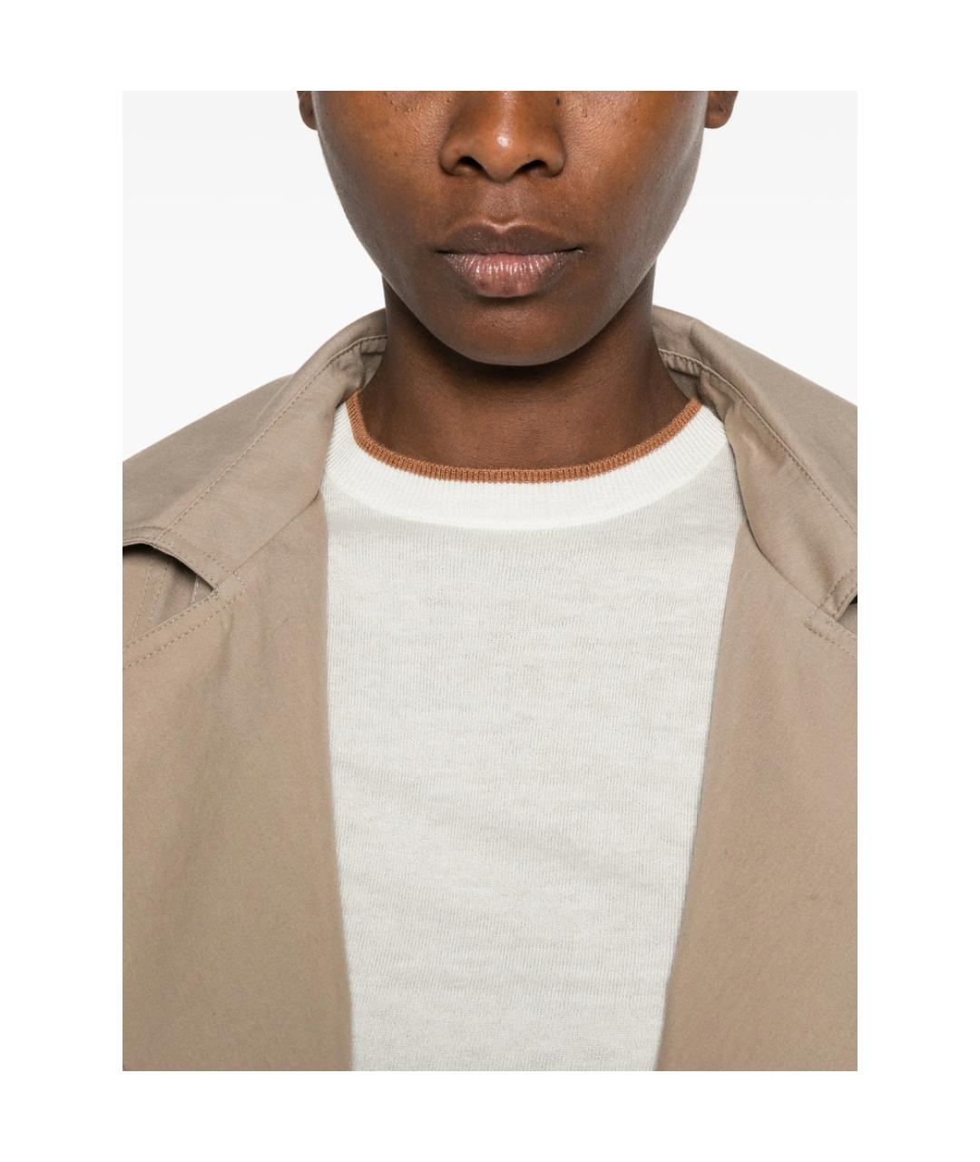 MAX MARA STUDIO Белая шерстяная футболка, фото 3