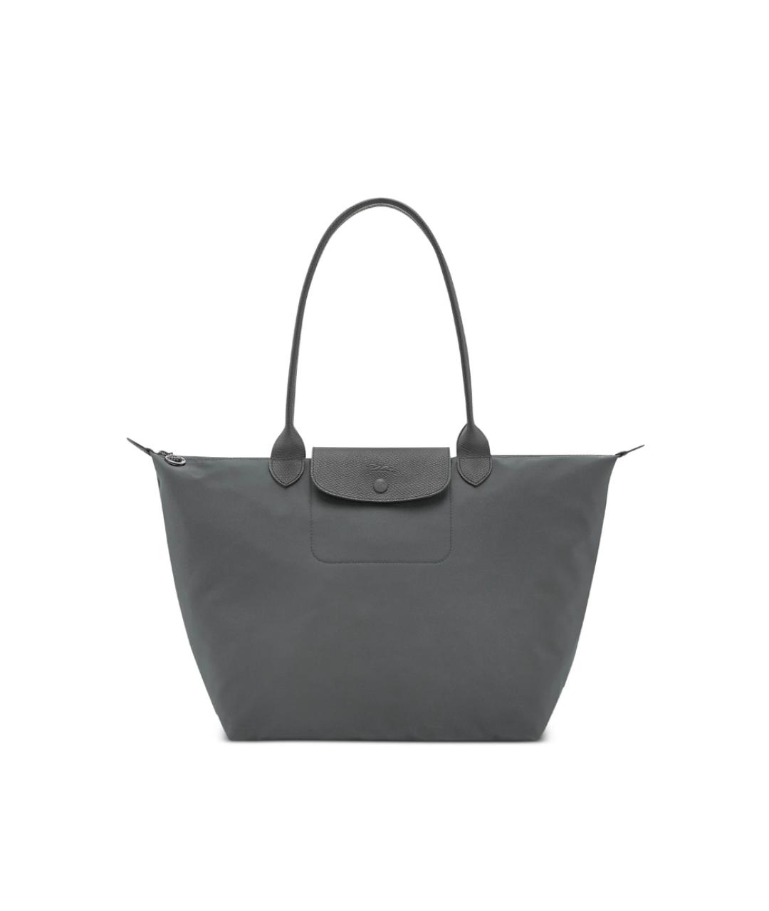 LONGCHAMP Серая тканевая сумка тоут, фото 1