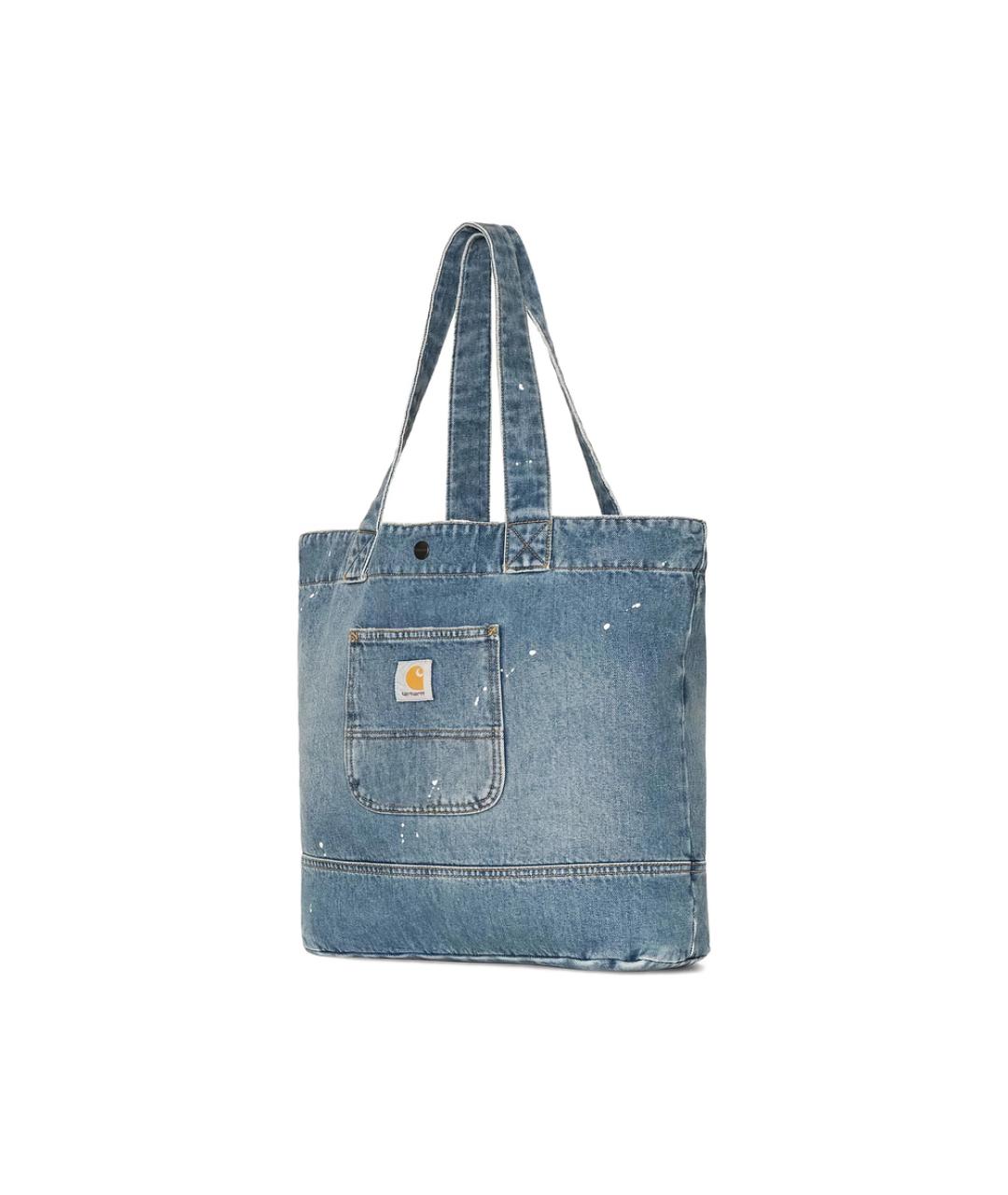 CARHARTT Голубая хлопковая сумка тоут, фото 2