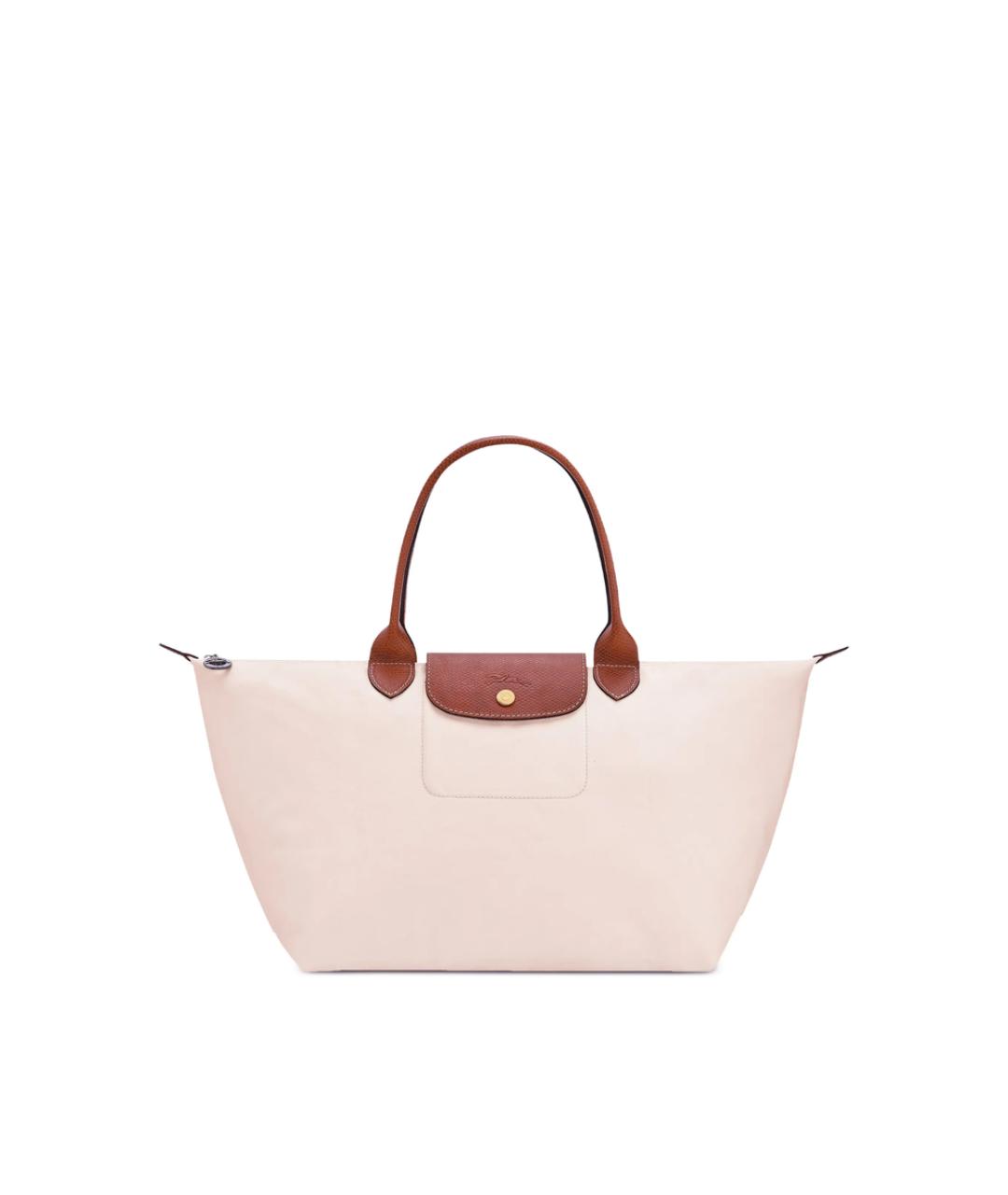 LONGCHAMP Белая синтетическая сумка с короткими ручками, фото 1