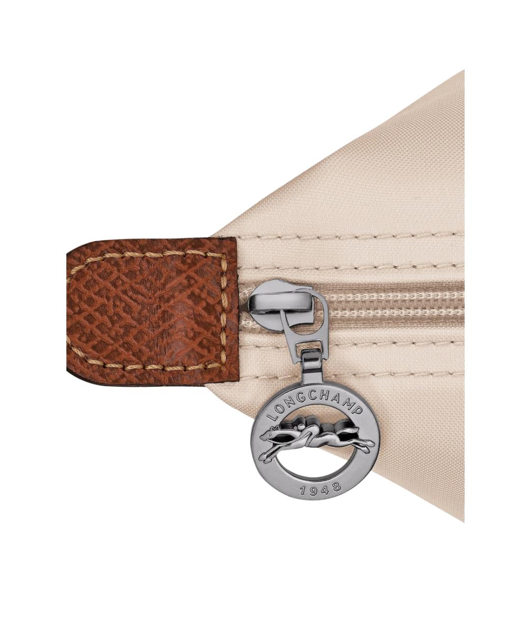 LONGCHAMP Белая синтетическая сумка с короткими ручками, фото 4