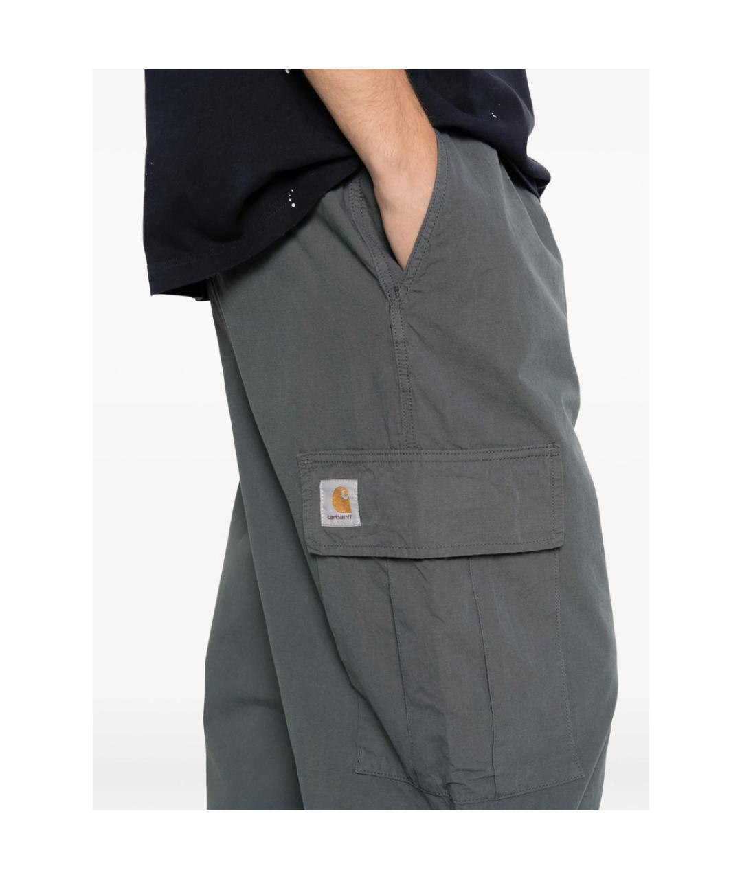 CARHARTT Серые хлопковые повседневные брюки, фото 3