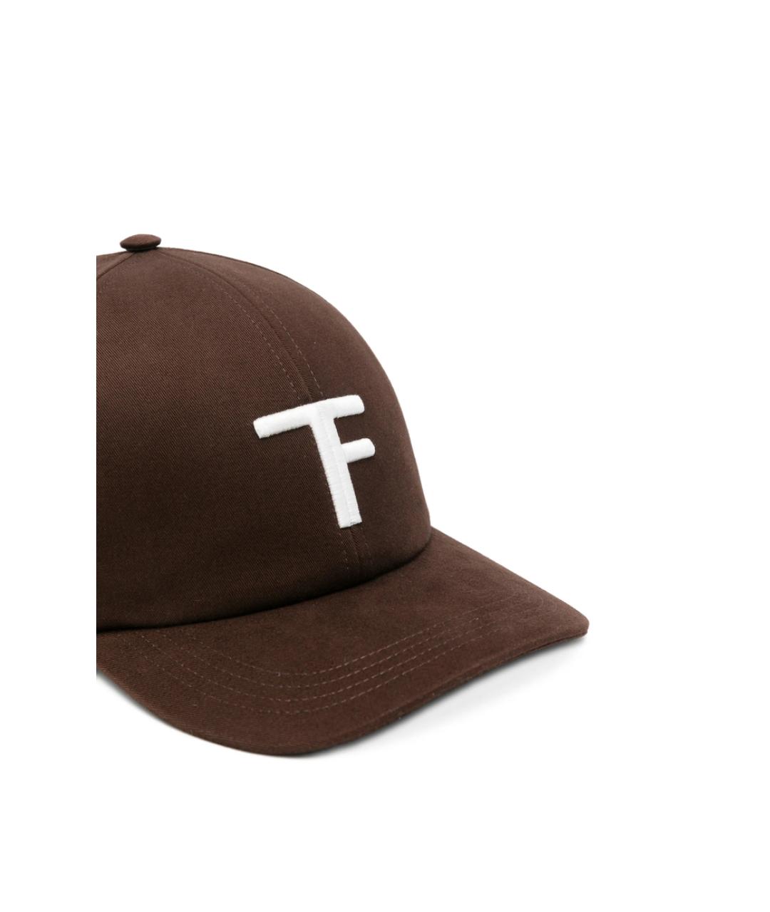 TOM FORD Коричневая хлопковая кепка/бейсболка, фото 3
