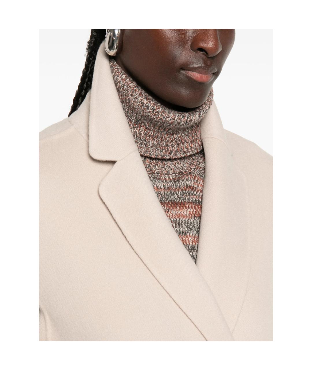 'S MAX MARA Бежевое шерстяное пальто, фото 3